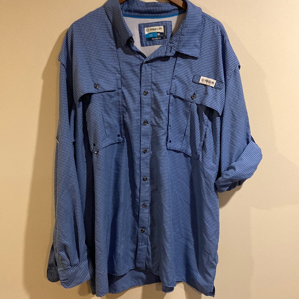 Magellan Blue Button Up